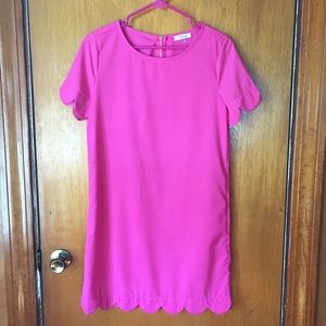 Pink Scalloped Dress